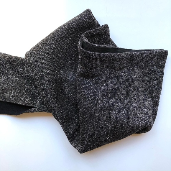 Zara Knit High Rise Black Metallic Pants Slit Leg Leggings - Picture 11 of 11